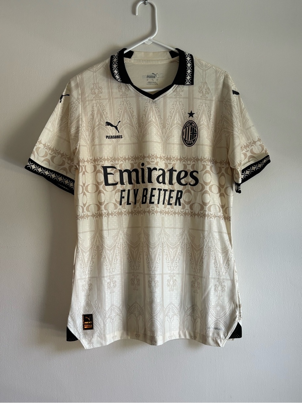 Puma AC Milan Cream and Black Women's Jersey